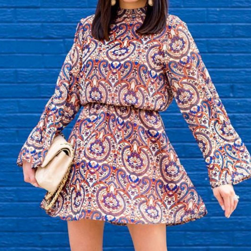 Cupcakes and Cashmere paisley Malory dress